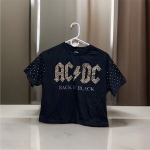 AC/DC Back in Black Leopard Print T-Shirt